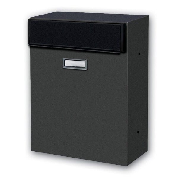 Alubox Magnum large grey post box with rear opening