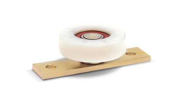 RNP48 Nylon roller with bearing & fixing plate 48mm diameter