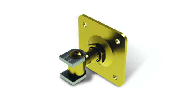 CR 20PA  Adjustable Winged hinge M20 thread with plate 100x100 (To Weld)