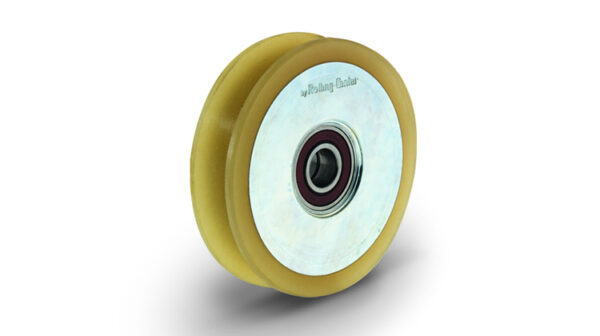 120MM DIA V Groove Vulcolan 2 Bearings 180KG