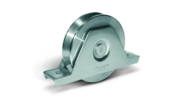 Rolling Center 1224 PSVI V-Groove Stainless Steel Support Wheel 2 Bearing 120x24mm