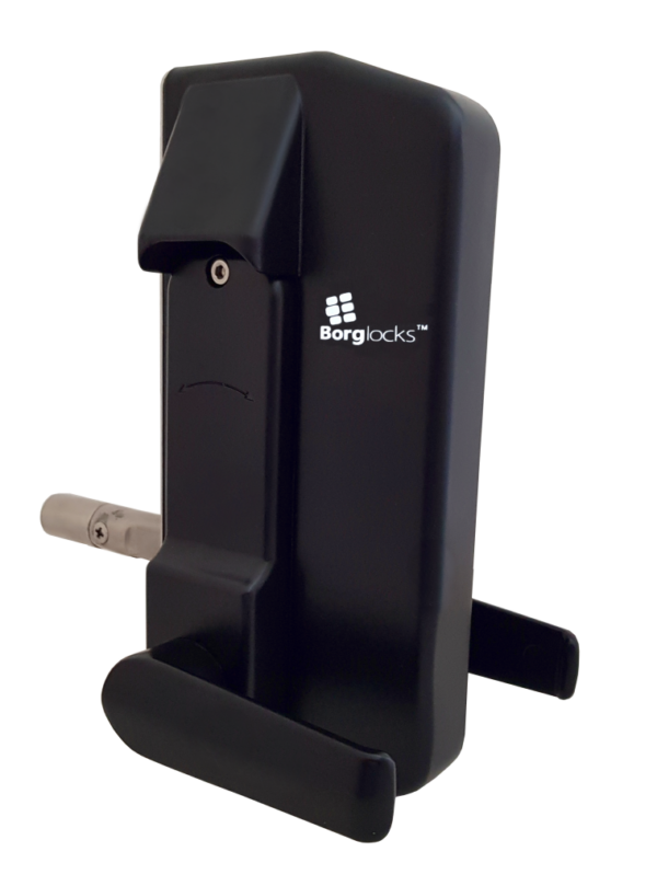 Borg BL3400ECP mechanical gate lock with keypad and free turn lever handle with 65-80mm latch - black finish with reset function - Image 3
