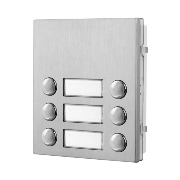 Videx 4043D/M 6 call button double row expansion module matt finish