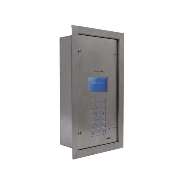 Videx 4212/UK VX2200 Audio Vandal resistant flush digital panel with keypad and A-F Buttons