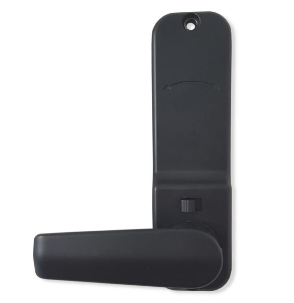 Borg BL4402ECP mechanical gate lock with keypad and 28mm latch for external doors - black finish with free turning lever handle and code reset function - Image 3