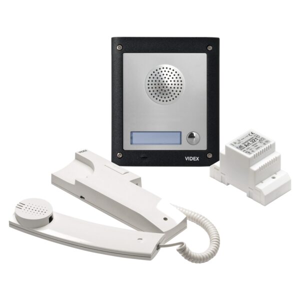 Videx 4K-1/M one station flush audio intercom without keypad matt finish