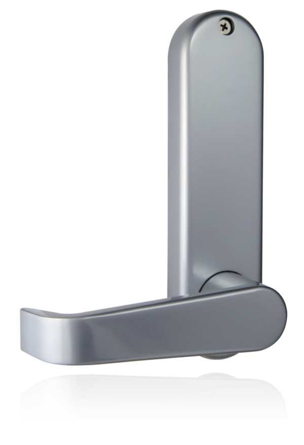 Borg BL5701ECP mechanical gate lock with keypad and 60mm latch for internal & external doors - satin chrome finish with flat lever handle, key override and code reset function - Image 3