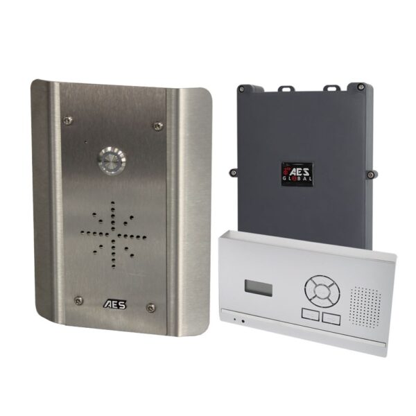 AES 603-HF-AS Stainless Wireless Audio Intercom kit and wall/desk mount handset
