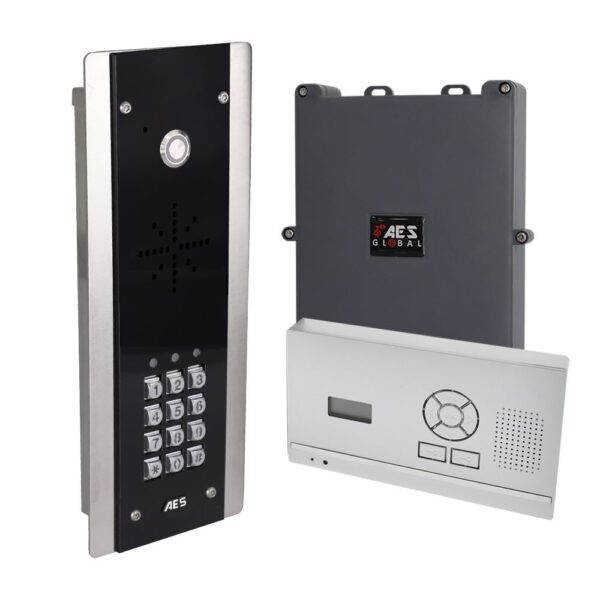 AES 603-HF-FBK Flush Architectural Wireless Audio intercom with keypad and wall/desk mount handset
