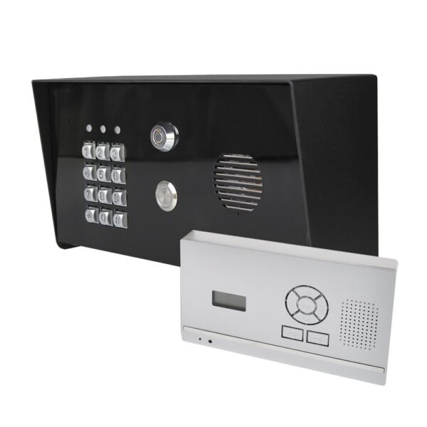 AES 603-HF-PBK Pedestal style wireless audio intercom with keypad and wall/desk mount handset