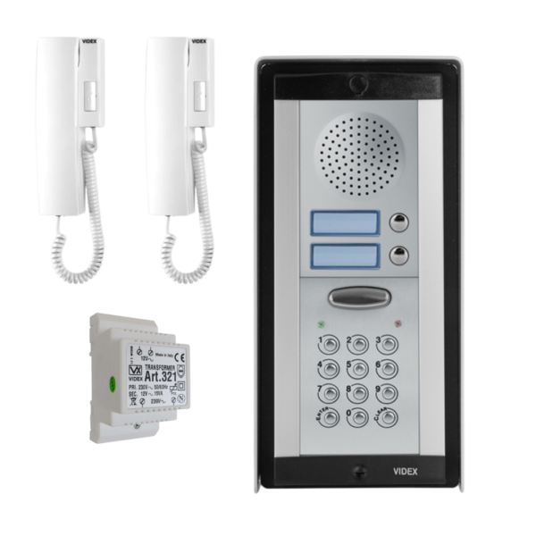 Videx 8K-2S/CL 8000 Series 2 way Audio intercom with keypad
