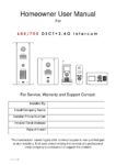 AES D.E.C.T 705 Homeowner Manual