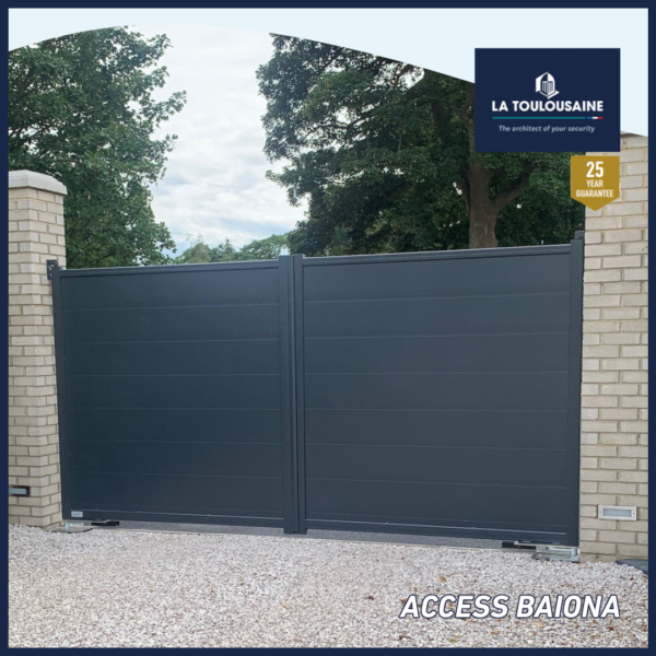 La Toulousaine Baiona Aluminium Double leaf swing gates 4m x 1.7m