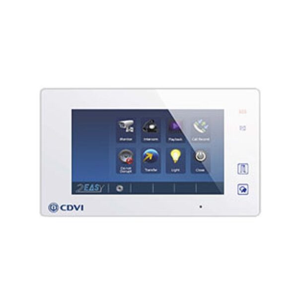 CDVI CDV47 white 7" colour LCD touch screen monitor