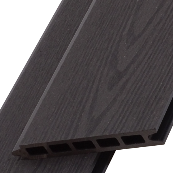 Black wood grain WPC wood plastic composite fencing board -  CFB-W-Black - Image 2
