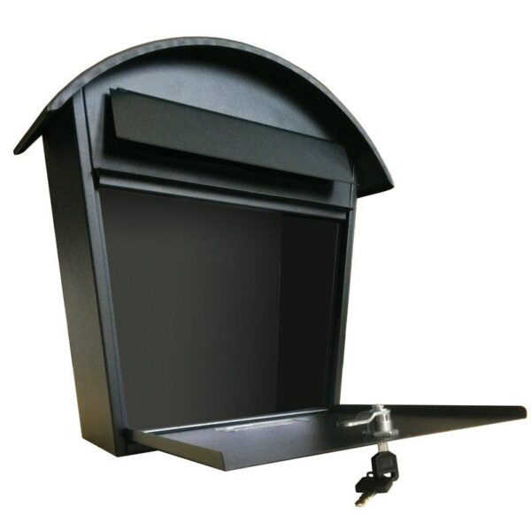 Alubox Chalet large traditional style grey post box with front opening - Image 2