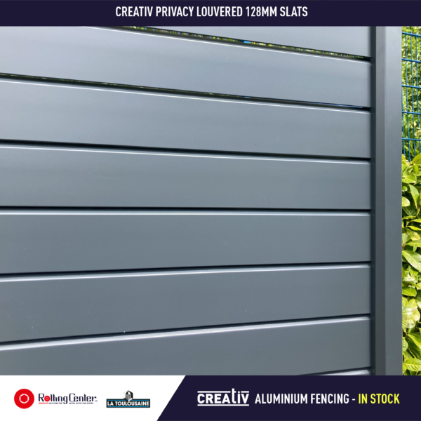 Creativ Aluminium Fencing Kit - Anthracite 7016 - Privacy Louvered - 2.4M height - Image 4