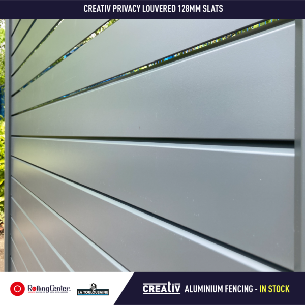 Creativ Aluminium Fencing Kit - Anthracite 7016 - Privacy Louvered - 2.4M height - Image 2