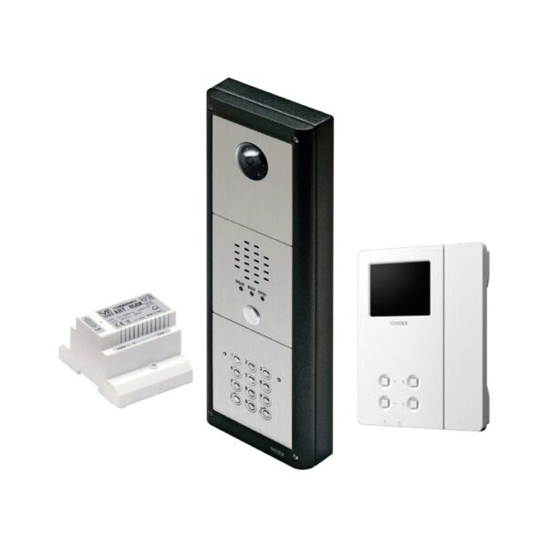 Videx CVR4KV-1S/CL one station surface mounted vandal resistant colour video intercom with keypad