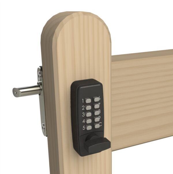 Gatemaster DGLSWL Surface left handed 1 sided digital gate lock for wooden gate