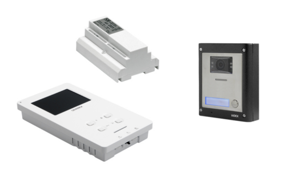 Videx ESVKX-1/6388/M 1 way flush, 2 wire colour videokit with 6388 videophone and proximity reader - matt finish
