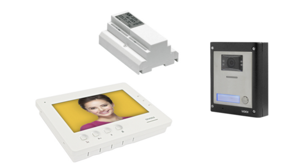 Videx ESVKX-1/6788/M 1 way flush, 2 wire colour videokit with 6788 videophone and proximity reader - matt finish