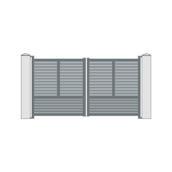 Aluminium driveway swing gates - Discrete Floriana - Image 2