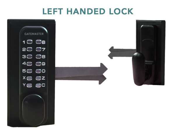 Gatemaster SGLDS50L Sliding gate lock 50mm box section single sided keypad left handed