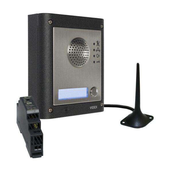 Videx GSM4K-1S/M/4G one station surface 4G GSM intercom without keypad matt finish