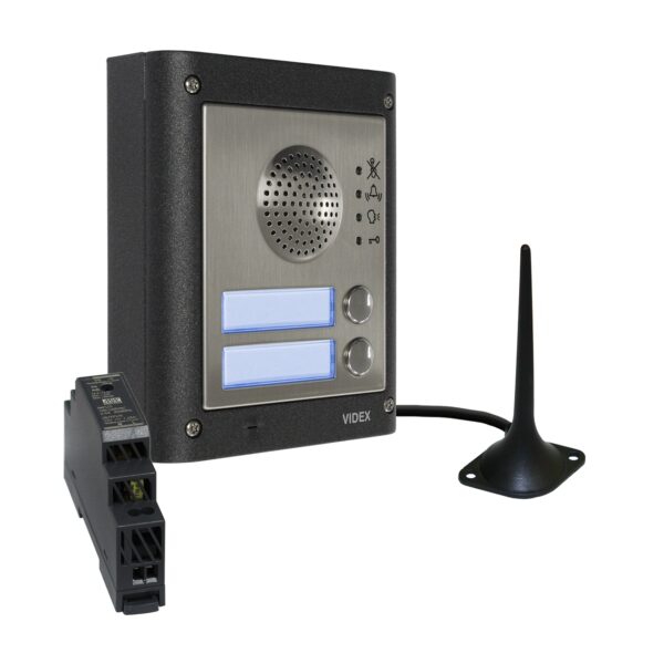 Videx GSM4K-2S/M/4G two station surface 4G GSM intercom without keypad matt finish