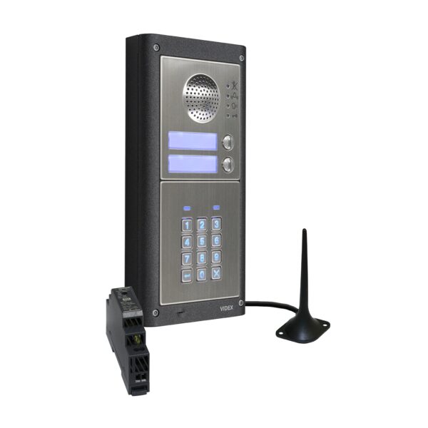Videx GSM4KCR-2S/M/4G two station surface 4G GSM intercom with backlit keypad matt finish