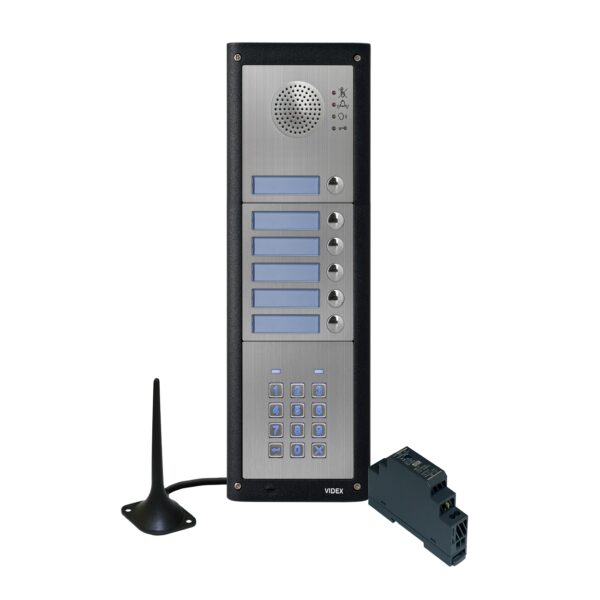 Videx GSM4KCR-6/M/4G six station flush 4G GSM intercom with backlit keypad matt finish