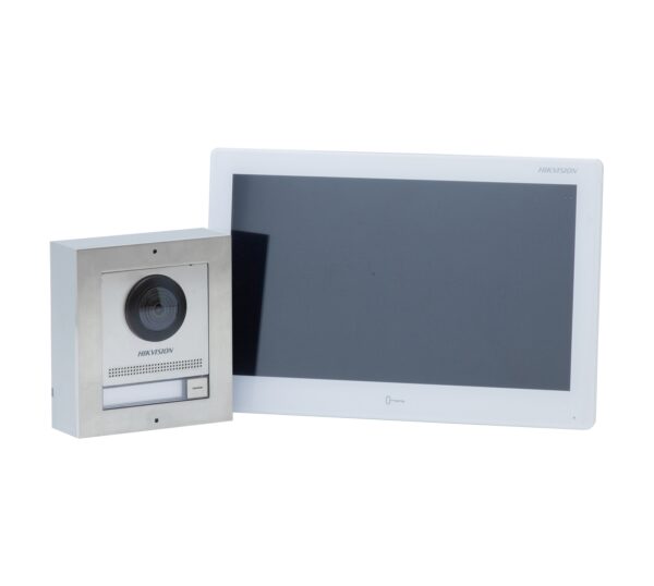 Hikvision 1 button IP video kit and 10 inch monitor stainless steel