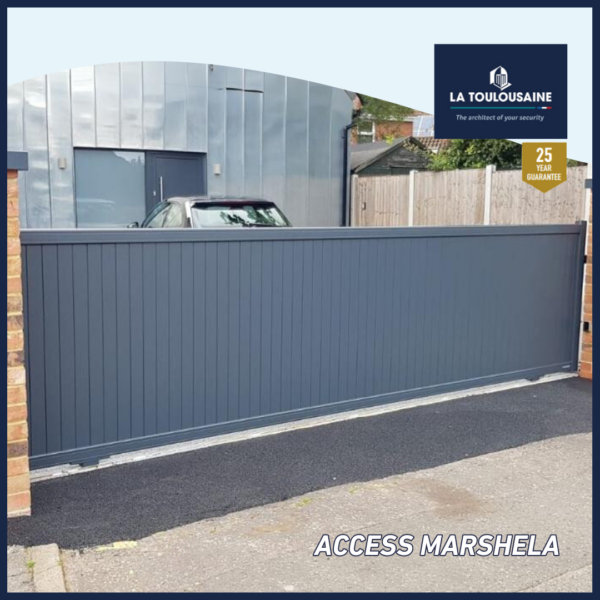 La Toulousaine Marshela Aluminium Sliding gate 3.5m x 1.6m