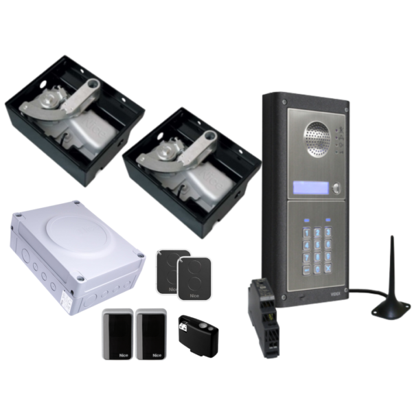 Nice BM4024KIT1 +  Videx GSM Matt Brushed steel 4g intercom with keypad