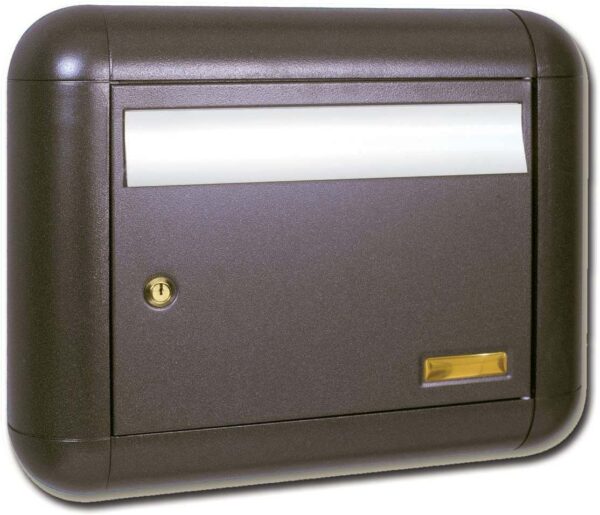 Alubox Neve large rounded grey post box with front opening