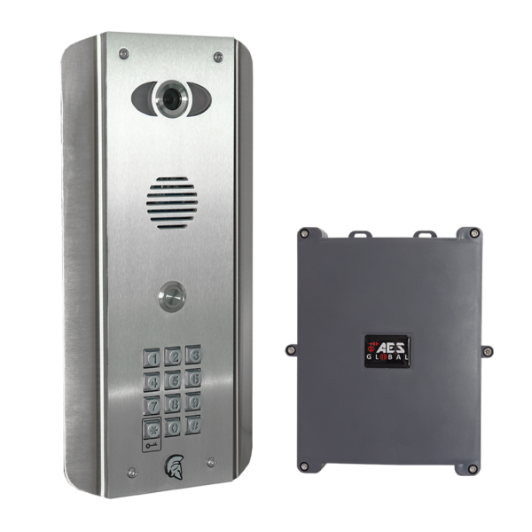 AES PRAE-4G-ASK-EU Praetorian 4G IP video intercom with keypad - stainless steel model