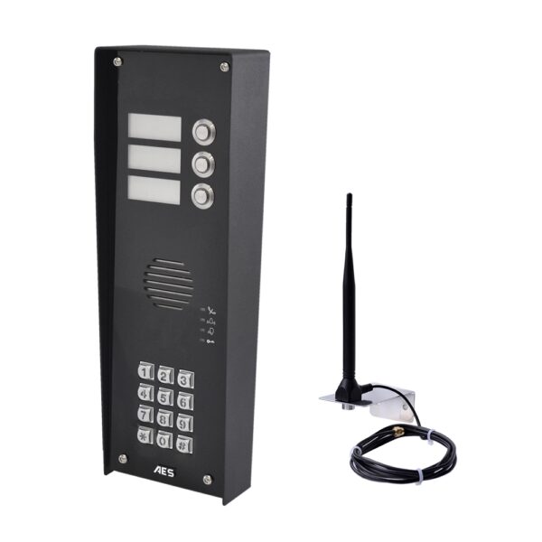 AES Prime 7 3 button Imperial 4G GSM intercom with keypad