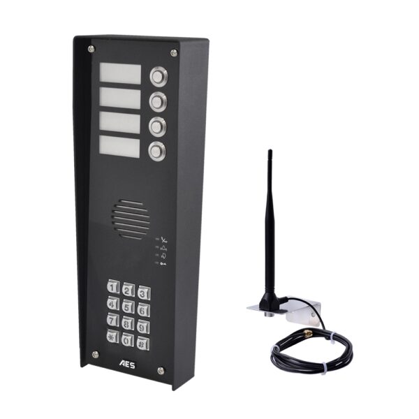 AES Prime 7 4 button Imperial 4G GSM intercom with keypad