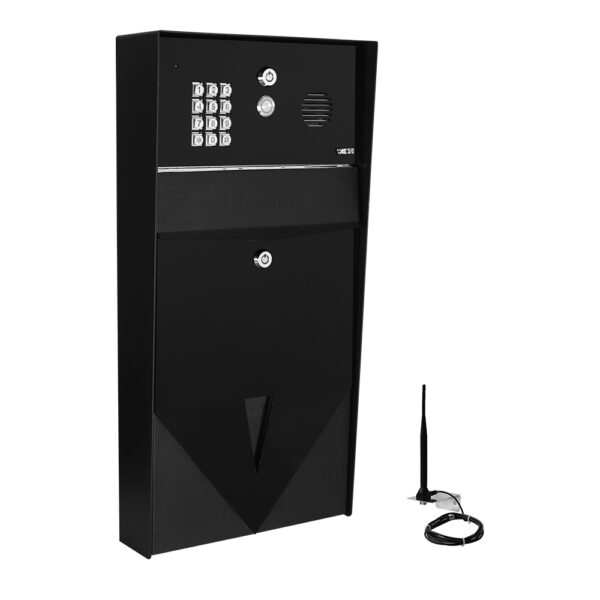 AES Prime 7 Letterbox 4G GSM Black intercom with keypad