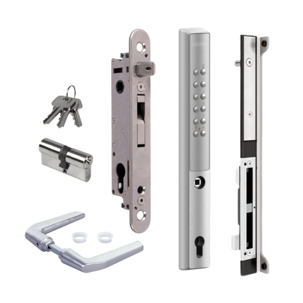 Locinox Vera 40mm Single sided code lock kit, Silver finish Keyed alike