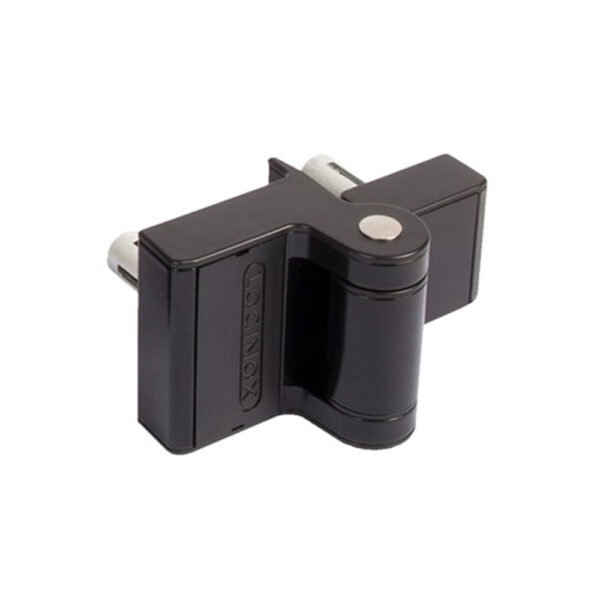 Locinox Puma compact 2-way adjustment 180° surface mounted hinge - Black