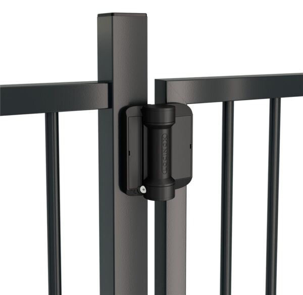 Locinox SERVAL-SD-K 180° Spring hinge with self drilling mounting screws for square profiles