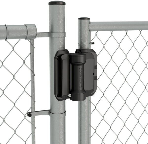 Locinox SERVAL-SD-K 180° Spring hinge with self drilling mounting screws for square profiles - Image 2