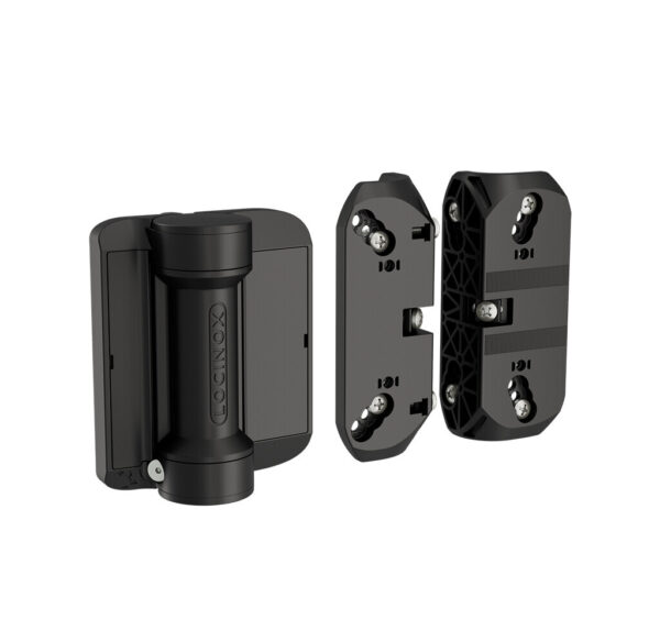 Locinox SERVAL-SD-K 180° Spring hinge with self drilling mounting screws for square profiles - Image 3