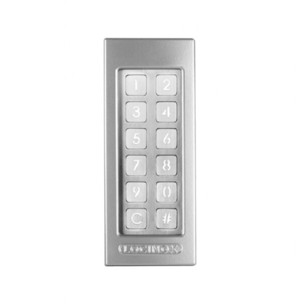 Locinox Slimstone-2 keypad with integrated LED lighting - Silver