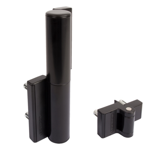 Locinox Tiger compact hinge and hydraulic gate closer in one - black
