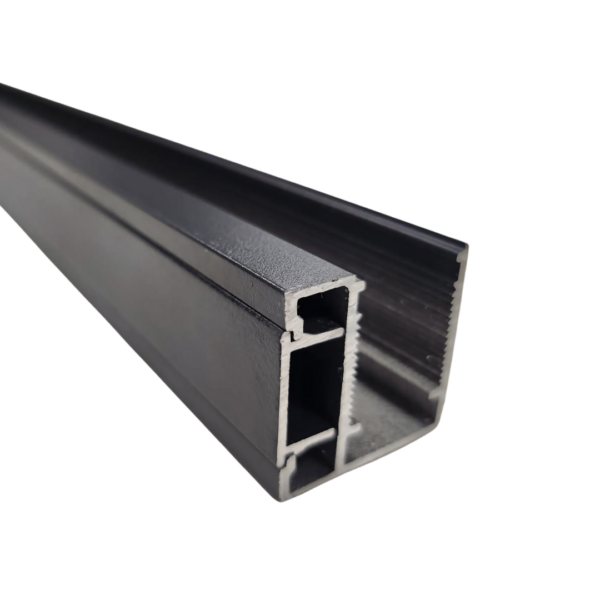 Aluminium U Channel 3m Anthracite Grey - Image 2